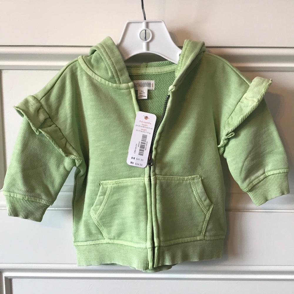 NWT Gymboree Baby Girl Hoodie/Sweatshirt w Ruffles